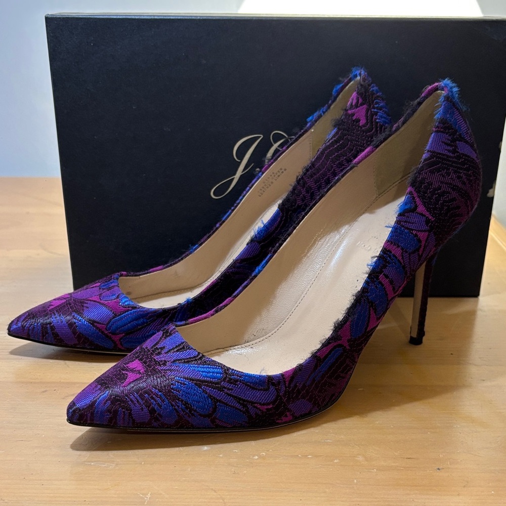 J. Crew Vibrant Purple and Blue Heels